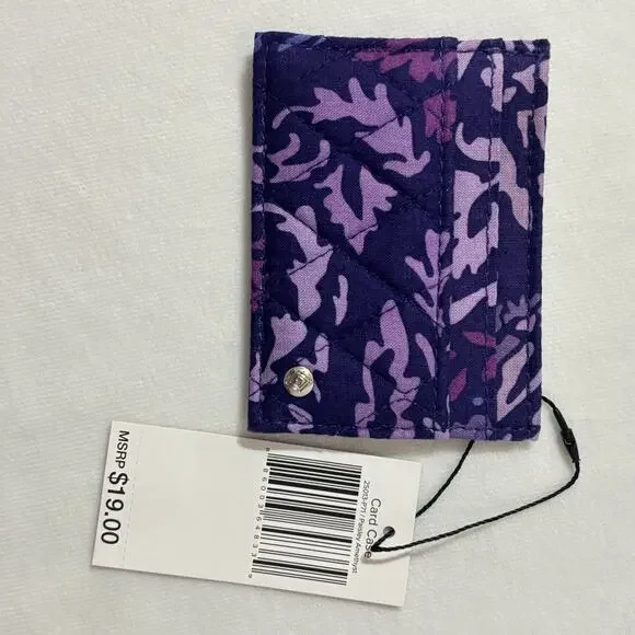 Vera Bradley Paisley Amethyst ID Card Case NWT - Picture 2 of 4